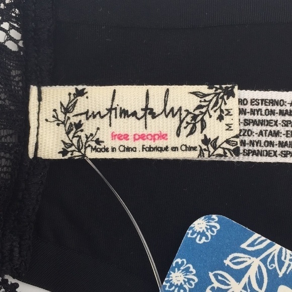𝅺nwt Free People Smooth Bikini Black Lace Panties M - Picture 9 of 11